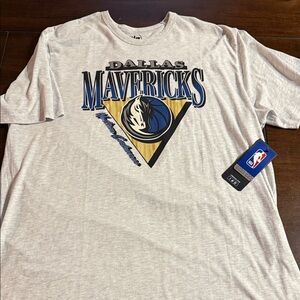 47 Brand Dallas Mavericks Gray and Blue Tee